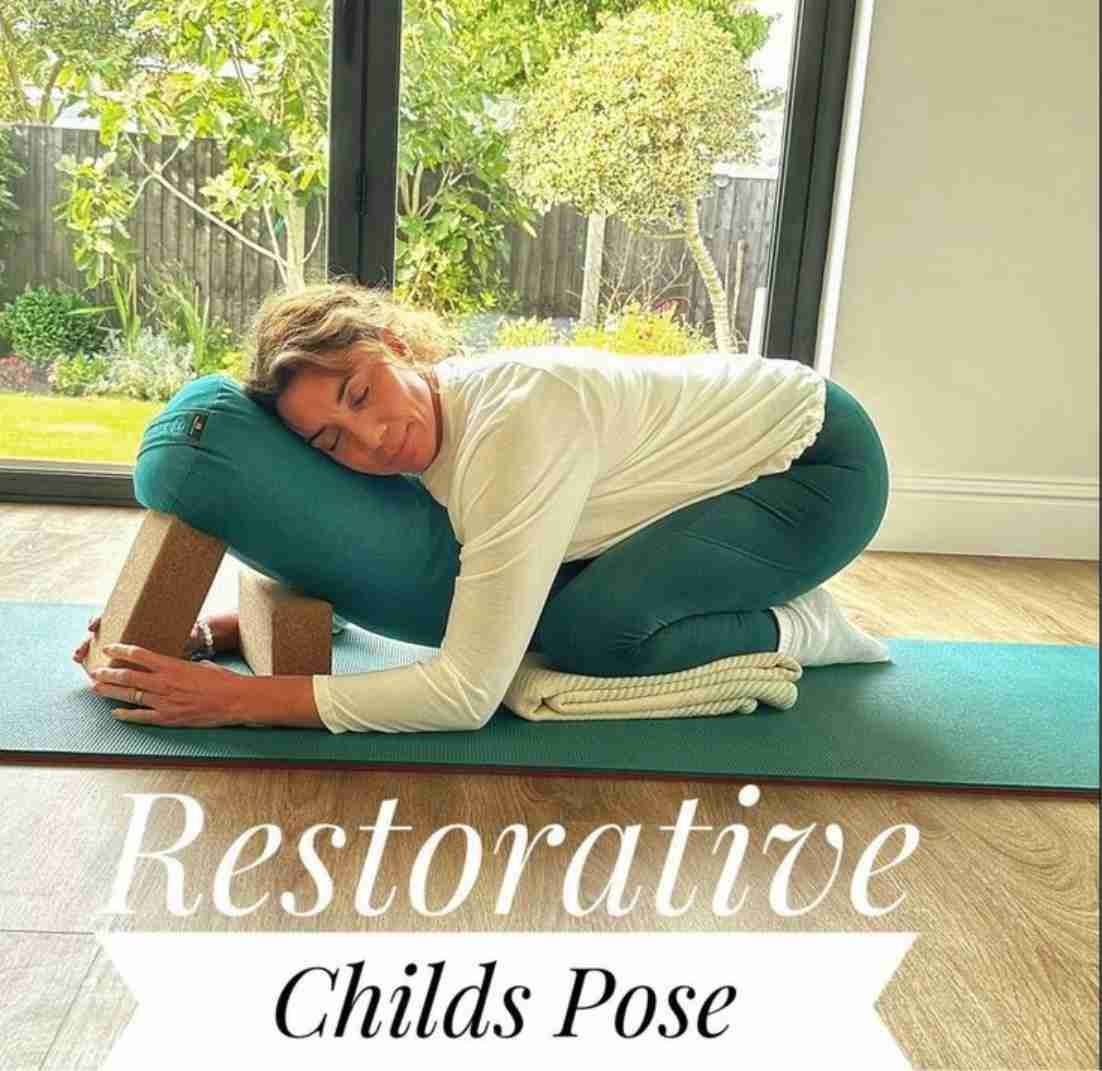 restorative yoga childs pose